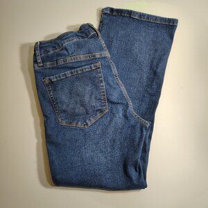 Chaps Jeans Mid Rise Crop Kick Dark Wash Size 6/28 Preppy